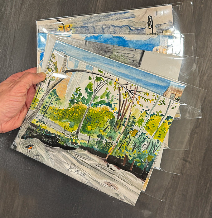 10" x 8" Watercolor Print - Central Park in Autumn