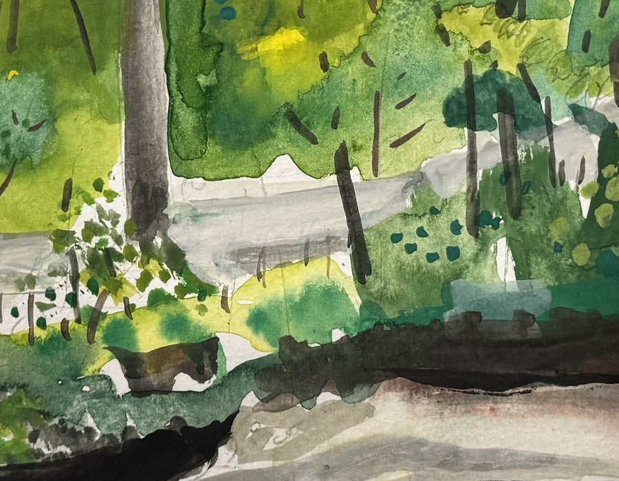 10" x 8" Watercolor Print - Central Park in Autumn