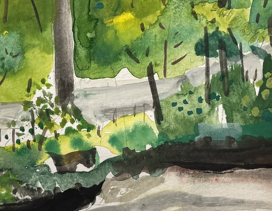 10" x 8" Watercolor Print - Central Park in Autumn