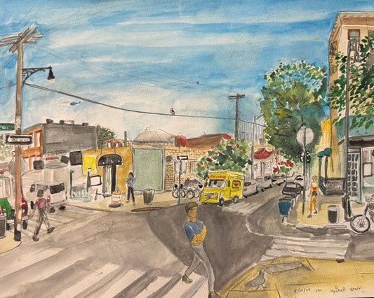 10" x 8" Watercolor Print - Bushwick Summer Afternoon