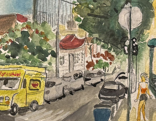 10" x 8" Watercolor Print - Bushwick Summer Afternoon