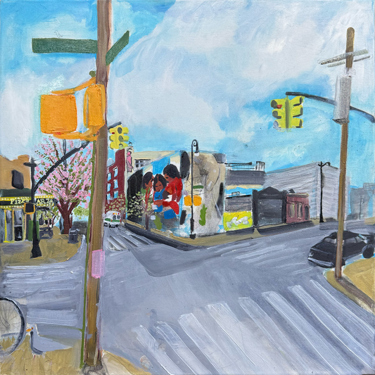 Oil Painting: Wyckoff & Troutman, Bushwick – April 2025 20x20.