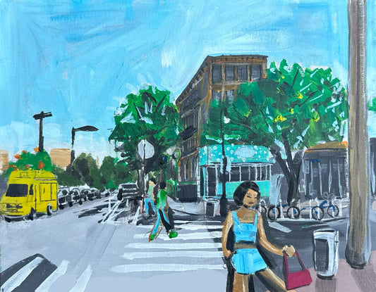 14" x 11" Original Acrylic painting on canvas board